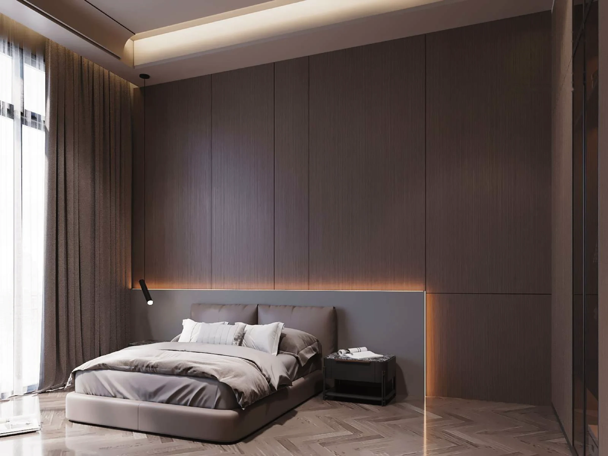 Aurora Sentral — primary bedroom and window wall