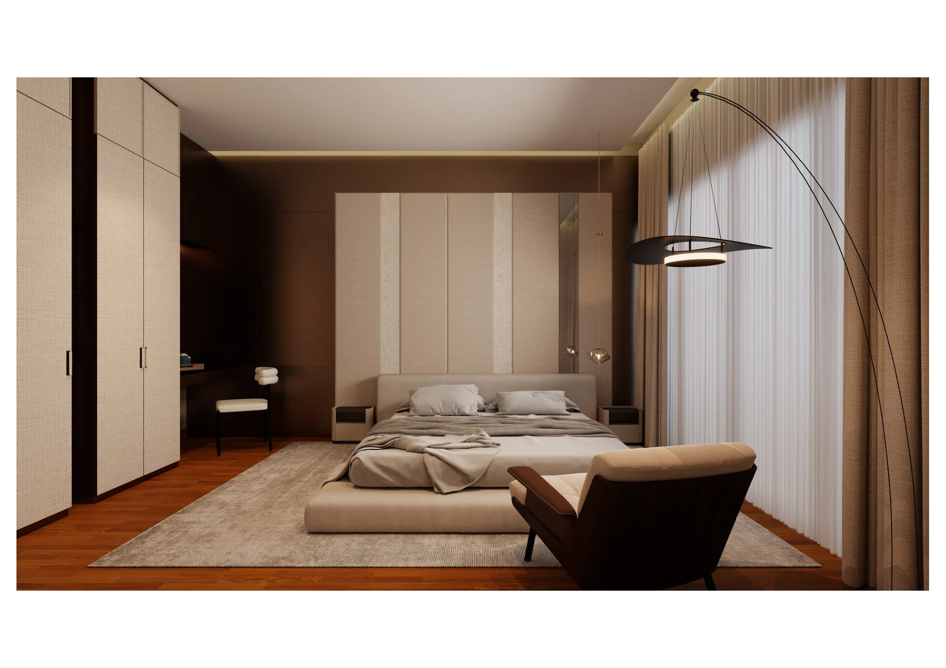 Jade Austin Crest — primary bedroom wide view