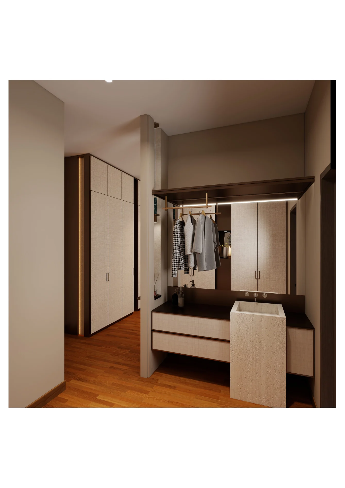 Jade Austin Crest — walk-in wardrobe and vanity